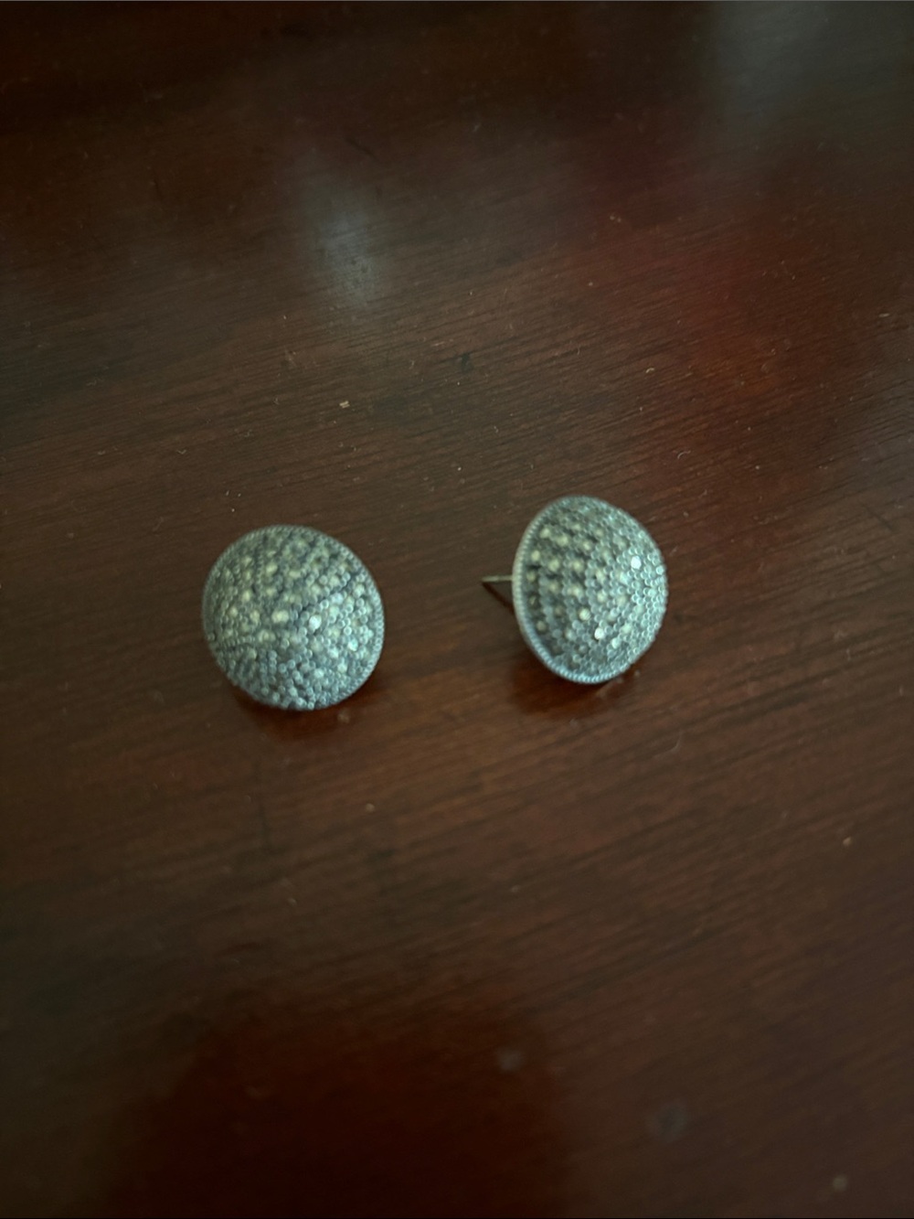 Judith Jack Silver Pavé Dome Stud Earrings